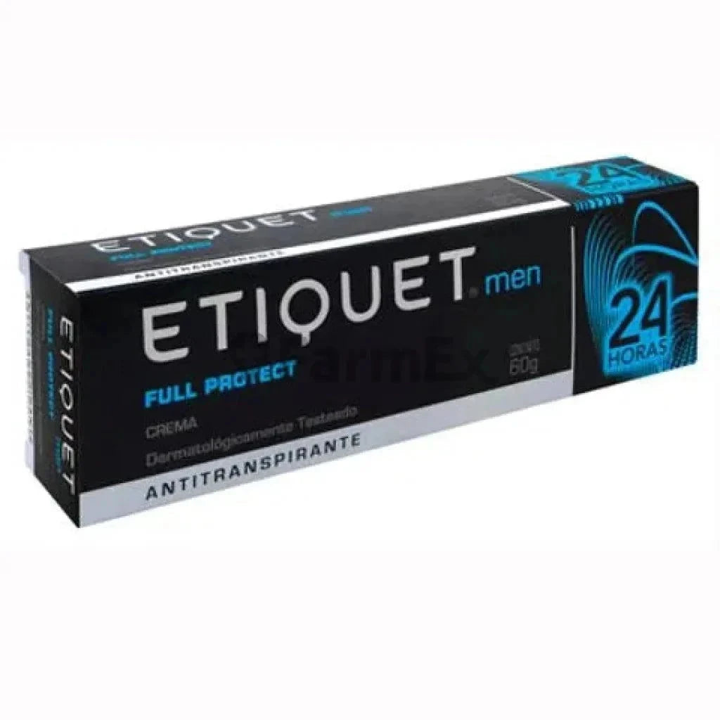 Etiquet men "Full protect" crema antitranspirante x 60 g Farmex-Fonasa-Persistente